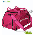 Fashion Lady Pink Polyster Gym Luggage Bag